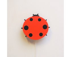 Arnhout - Lieveheersbeestje - Wandlamp - Rood - kinderkamer