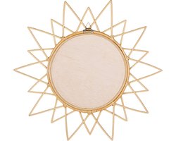 AROEK - Wandspiegel - Natuurlijk - Rotan