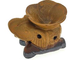 Aromabrander – Aromaverdamper – ArAromabrander – Aromaverdamper – Handgemaakt – Keramiek - Aroma diffuser – Olieverdamper - Olifant Oranje