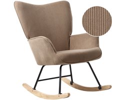 ARSET - Schommelstoel - Taupe - Bouclé