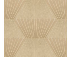 ART DECO BEHANG | Metallic Lijnenpatroon - goud geel - A.S. Création Titanium 3