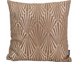 Art Deco Gold/Brown Kussenhoes | Polyester | Goud - Bruin | 45 x 45 cm