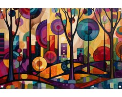 Art Deco poster - Woonkamer posters - Tuinposters Abstract - Tuinschilderij voor buiten - Tuin accessoires - Decoratie muur tuinposter 105x70 cm