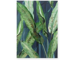 Art for the Home Canvas Geschilderde Details Lush Leaves 70x50cm