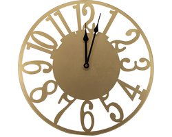 Art for the Home Klok Luxe gouden ronde Hangende Klok 40cm