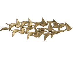 Art for the Home Metal Art Gouden Vogels 112cmx36cm