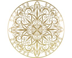 Art for the Home Metal Art Luxe mandala goud D80cm