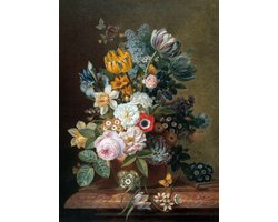 Art for the Home Stilleven met Bloemen Canvas 100x70 cm