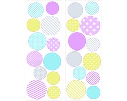 Art for the Home Stippen Muurstickers Pastel 2 vellen