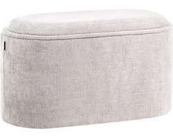 ARTAS - Opbergbankje - Grijs - Chenille