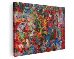 Artaza Canvas Schilderij Abstract Expressionisme - 160x120 cm - Groot - Wanddecoratie Kleurrijk - Muurdecoratie Modern - Kamer Accessoires Woonkamer
