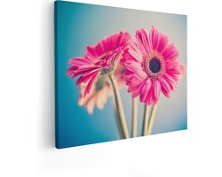Artaza Canvas Schilderij Gerbera - 50x40 cm - Muurdecoratie Bloemen - Wanddecoratie Woonkamer - Kamer Accessoires