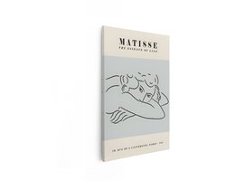 Artaza Canvas Schilderij Henri Matisse'S Poster 'The Essence of Line' met een Minimalistische Figuurtekening - 40x60 cm - Wanddecoratie Woonkamer - Schilderijen - Muurdecoratie