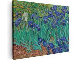 Artaza Canvas Schilderij Irissen - Vincent van Gogh - 120x90 - Groot - Kunst - Wanddecoratie Woonkamer