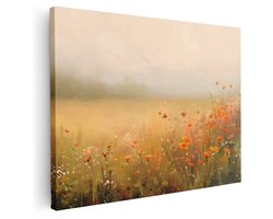 Artaza Canvas Schilderij Klaprozen - 160x120 cm - Groot - Wanddecoratie Bloemen - Muurdecoratie Ochtendlicht - Decoratie Woonkamer Boho