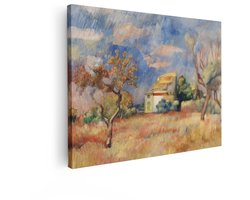 Artaza Canvas Schilderij Natuur - 40x30 cm - Wanddecoratie Landschap Bomen - Muurdecoratie Impressionistisch - Schilderijen Op Canvas Renoir