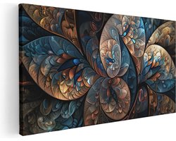 Artaza Canvas Schilderij Organische Wanddecoratie - 60x30 cm - Muurdecoratie Abstract - Decoratie Woonkamer - Kamer Accessoires