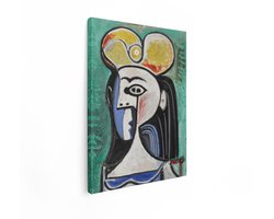 Artaza Canvas Schilderij Portret van Dora maar - een Iconisch Kubistisch Kunstwerk van Pablo Picasso - 60x80 cm - Wanddecoratie Woonkamer - Schilderijen - Muurdecoratie