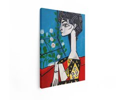 Artaza Canvas Schilderij Portret van Dora maar - een Iconisch Kubistisch Schilderij van Pablo Picasso - 30x40 cm - Klein - Wanddecoratie Woonkamer - Schilderijen - Muurdecoratie