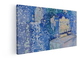 Artaza Canvas Schilderij Schilderachtige Weergave van een Venetiaans Kanaal met Gondels en Gebouwen - 60x30 cm - Wanddecoratie Woonkamer - Schilderijen - Muurdecoratie