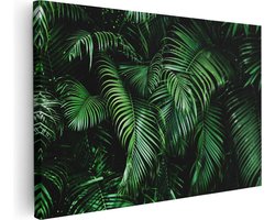 Artaza Canvas Schilderij Tropische Palm Bladeren - Groen - 90x60 - Foto Op Canvas - Canvas Print - Muurdecoratie
