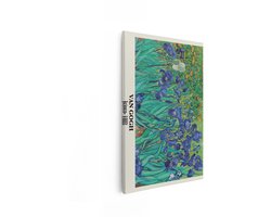 Artaza Canvas Schilderij Vincent van Goghs Schilderij Irissen Uit 1889 - een Meesterwerk van het Postimpressionisme - 20x30 cm - Klein - Wanddecoratie Woonkamer - Schilderijen - Muurdecoratie