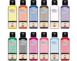 Artdeco Hoofdkleuren + Zijkleuren Acrylset | 12x140ml | Professionele kwaliteit | Waterdicht | Veelzijdige toepassing | Lange houdbaarheid | Voor kunstenaars, studenten, hobbyschilders