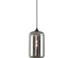 Artdelight - Hanglamp Botany Ø 18 cm rook glas zwart