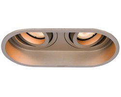 Artdelight - Inbouwspot Rex 2 lichts ovaal champagne