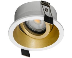 Artdelight Inbouwspot Roura Wit-Goud GU10 Rond 1 Lichts