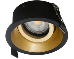 Artdelight Inbouwspot Roura Zwart-Goud GU10 Rond 1 Lichts