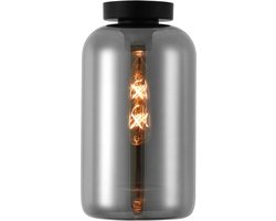 Artdelight - Plafondlamp Botany Ø 18 cm rook glas zwart