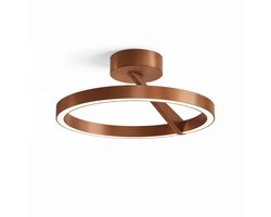 Artdelight - Plafondlamp Oregon up down Ø 33 cm koper brons