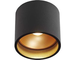 Artdelight - Plafondlamp Ormond - Zwart / Goud - LED 7W 2700K - IP54 - Dimbaar