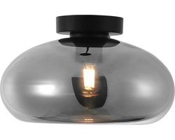 Artdelight - Plafondlamp Paradise Ø 28 cm rook glas zwart