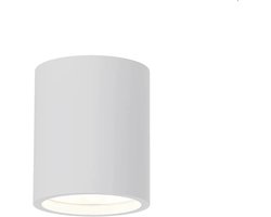 Artdelight - Plafondlamp Toulouse glad Ø 11 cm gips wit