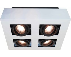 Artdelight - Spot Bosco 4 lichts L 25 cm B 25 cm wit-zwart