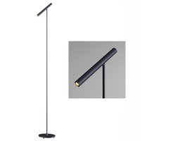 Artdelight - Vloerlamp Kansas H 140 cm touch dimmer zwart