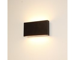 Artdelight - Wandlamp Box - Zwart - 2x LED 4W 2700K - IP54 - Dimbaar