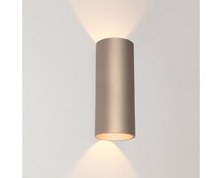 Artdelight - Wandlamp Brody 2 lichts H 18 cm champagne