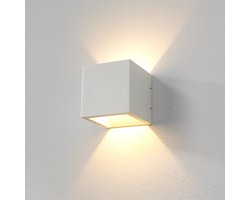 Artdelight - Wandlamp Cube - Wit - LED 6W 2700K - IP54 - Dimbaar