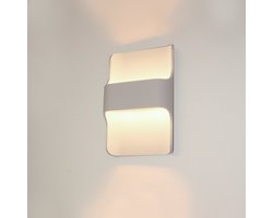 Artdelight - Wandlamp Dallas - Wit - 2x LED 8W 2700K - IP54 - Dimbaar