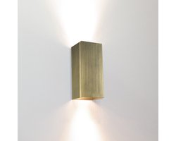 Artdelight - Wandlamp Dante 2 lichts 15,5 x 6,5 cm antiek brons