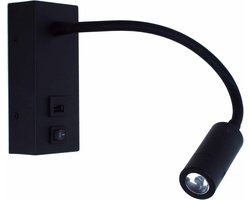 Artdelight Wandlamp Easy LED Zwart