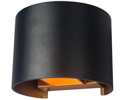 Artdelight - Wandlamp Gyro B 13 cm zwart goud