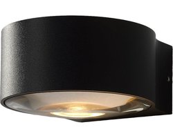 Artdelight Wandlamp LED Hudson Zwart IP54 8Watt 2700K