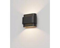 Artdelight - Wandlamp Metz L 20 cm gips zwart