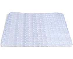 Arte r anti-slip badkamer douche/bad mat - transparant - PVC - 50 x 50 cm