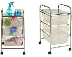 Arte Regal Organizer 37 X 32 X 62 Cm Staal Zilver 4-delig