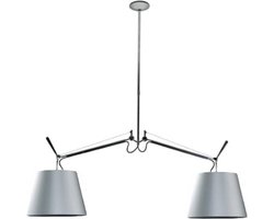 Artemide Tolomeo Due Bracci hanglamp Ø 42 cm satijngrijs